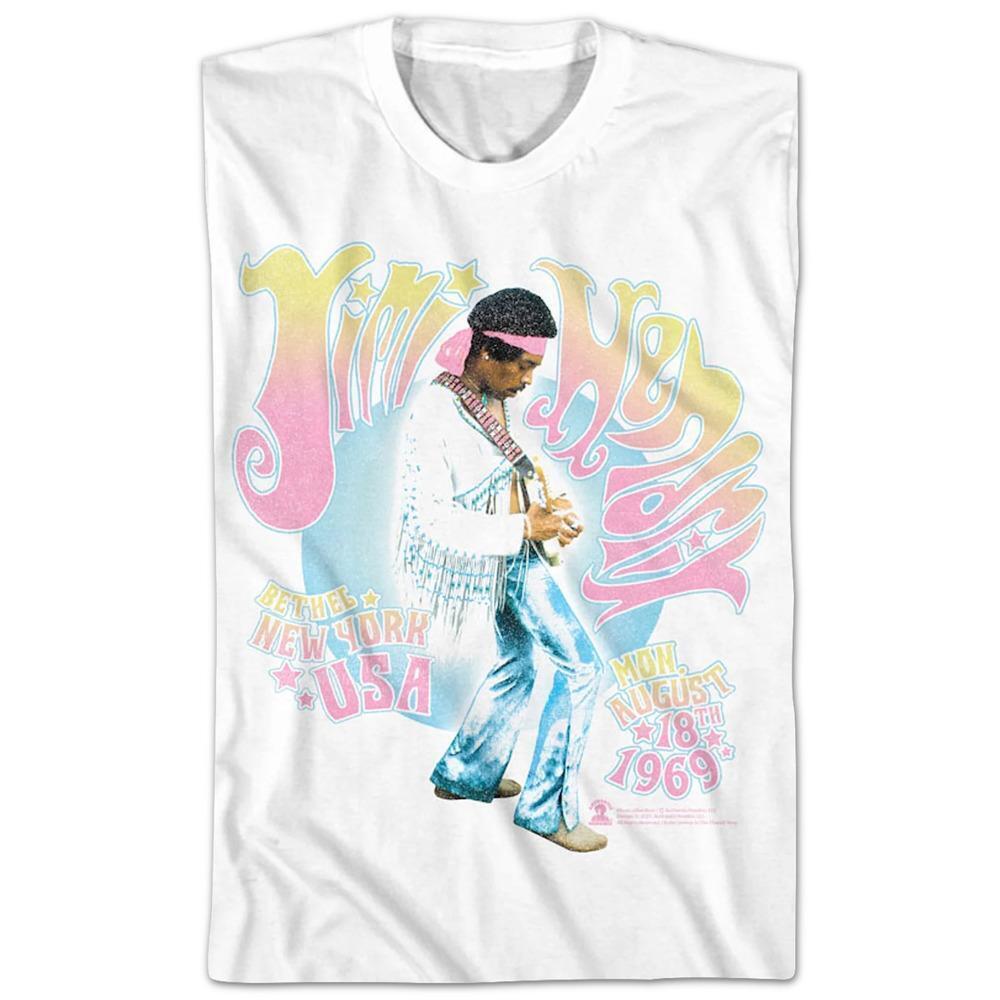 Bethel New York Jimi Hendrix T Shirt Woodstock Music Festival Fan Graphic Tee